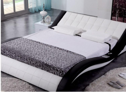 Design Bett Big Betten Leder Hotel Polster 180x200 Multifunktion Regal